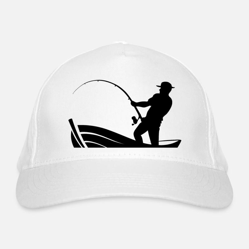 Angler im Boot Bio-Baseballkappe