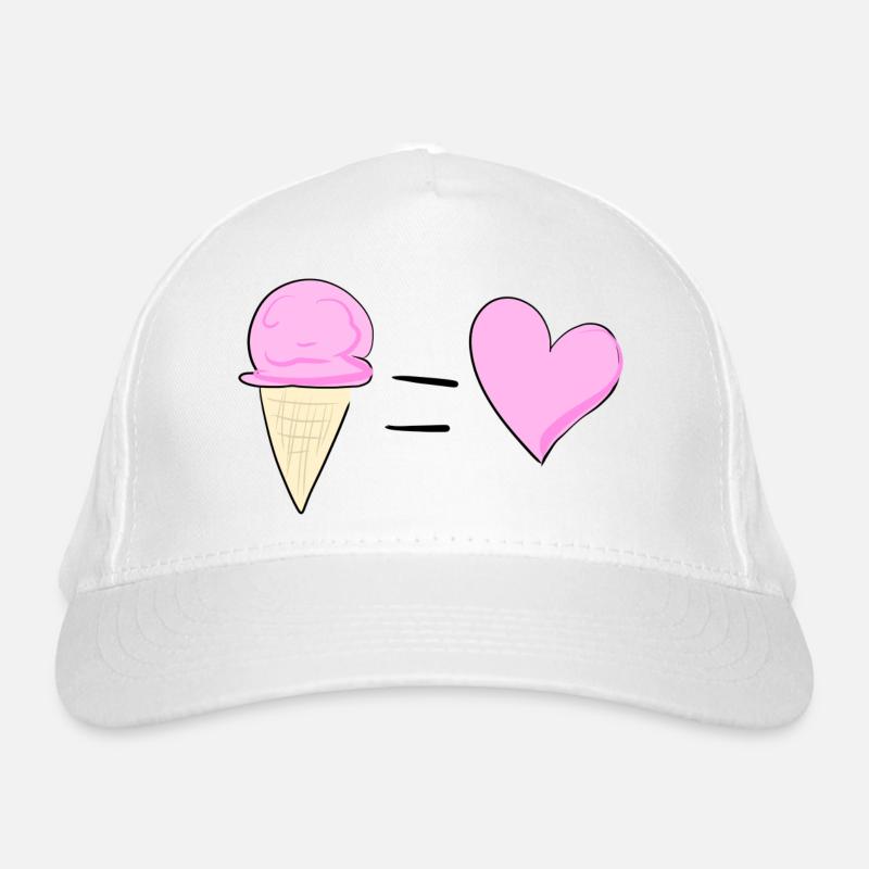 herz symbol essen eis sommer Bio-Baseballkappe