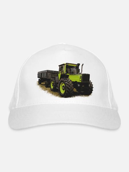 MB trac 1600 turbo avec remorque - Casquette classique bio - blanc - Devant
