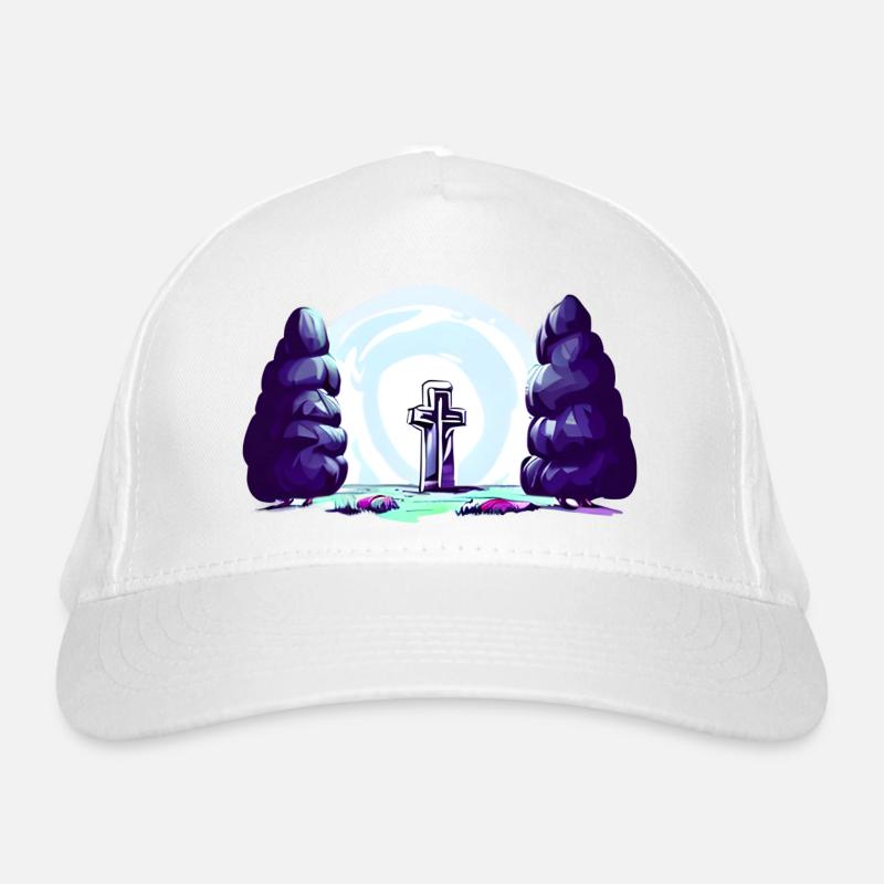 Cross between trees Organic Baseball Cap