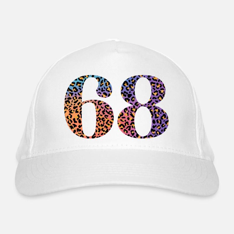 68th Birthday Leopard Organic Baseball Cap