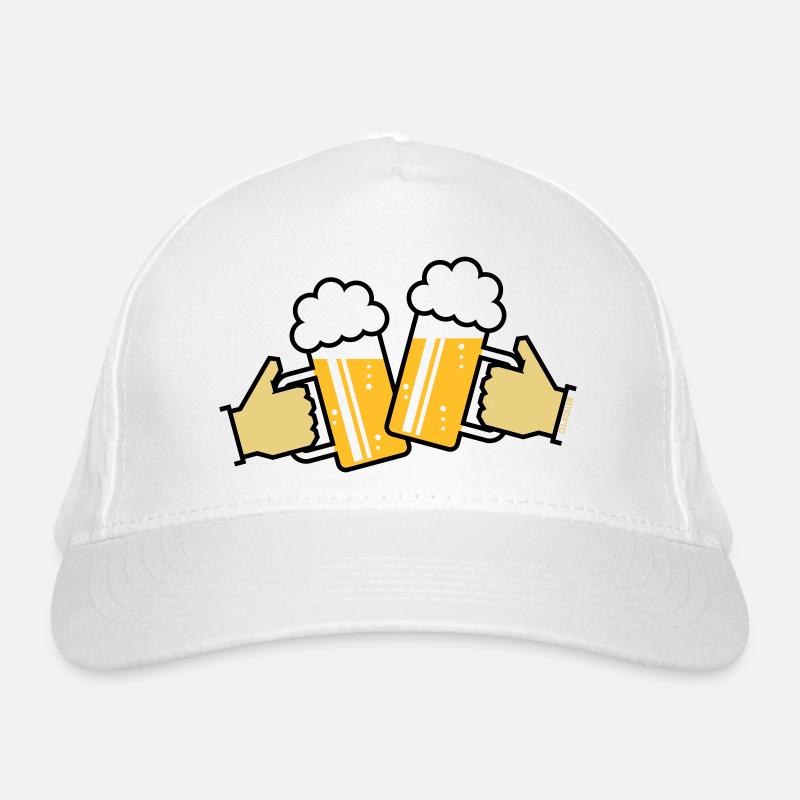 Maßkrüge Stoßen An Mit Hand! (Bier / Bierkrüge 3C) Bio-Baseballkappe