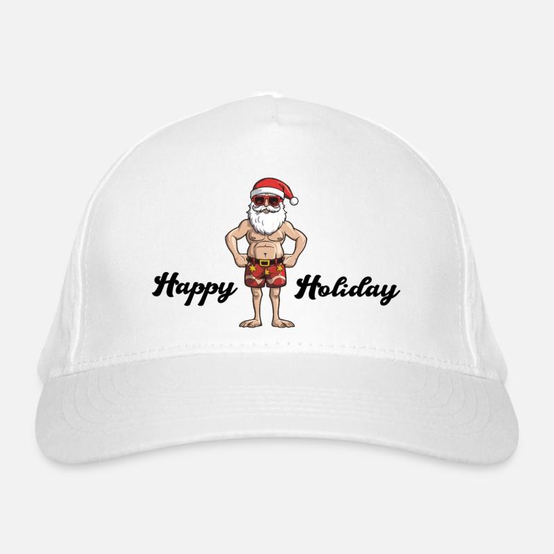 beach weihnachtsmann holiday Bio-Baseballkappe