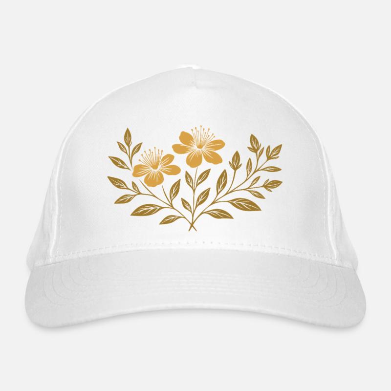 St. John's Wort - Botanical Design for Midsummer Organic Baseball Cap