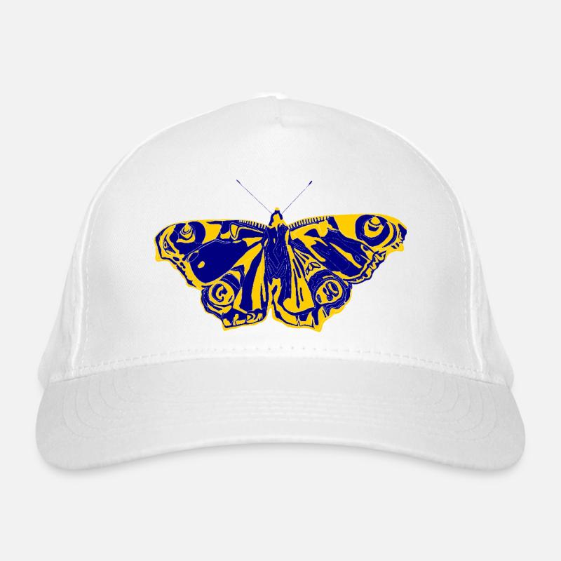 Papillon bleu-jaune – symbole de légèreté Casquette classique bio
