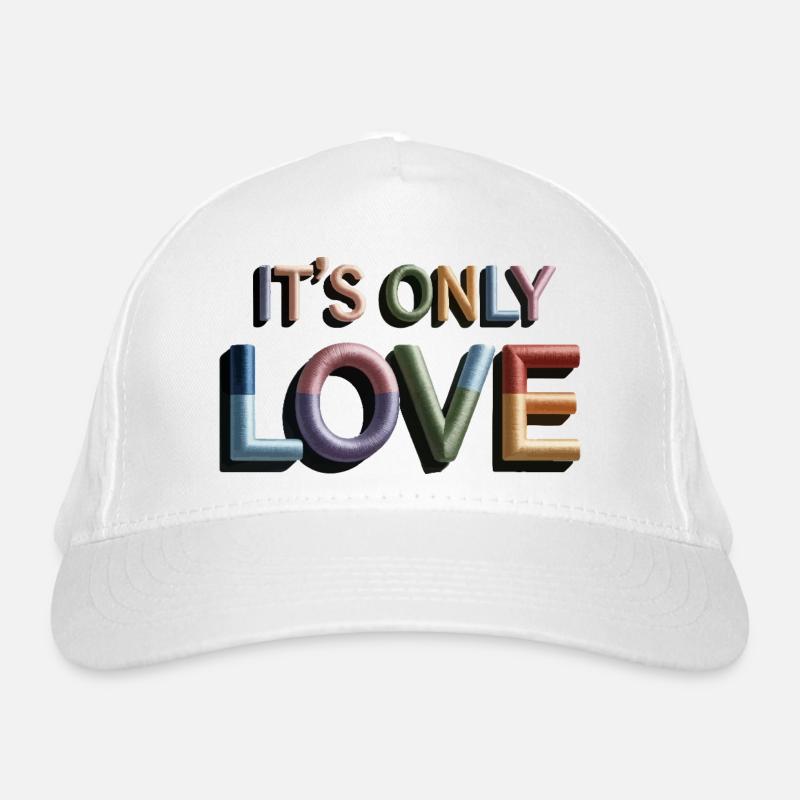 Bunt gestickte Liebesbriefe Bio-Baseballkappe