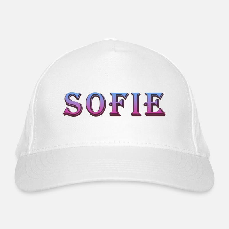 Farbenfroher 3D-Text mit Glitzereffekt Bio-Baseballkappe