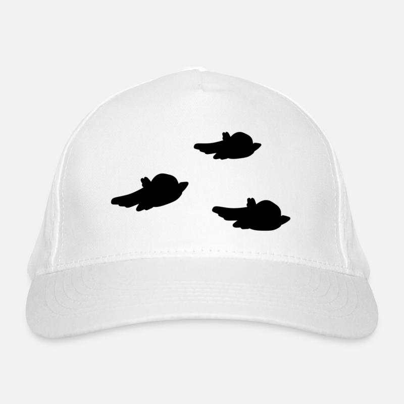 Symbol three birds cartoon Organic Baseball Cap