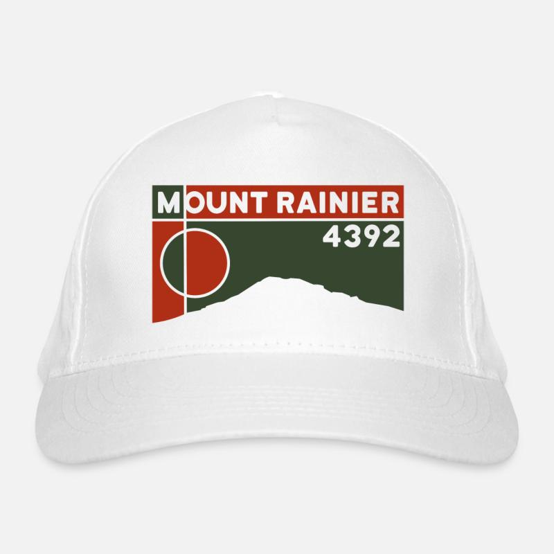 Mount Rainier Besteigen Vulkan Washington Geschenk Bio-Baseballkappe