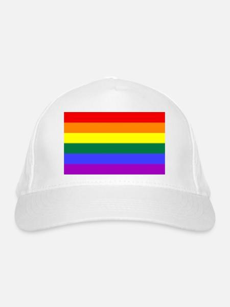 Gay Pride - Bio-Baseballkappe - Weiß