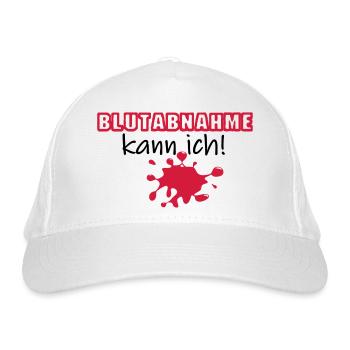 Blutabnahme Medizin Blut Beruf Geschenk Spruch - Bio-Baseballkappe - Weiß - Vorne