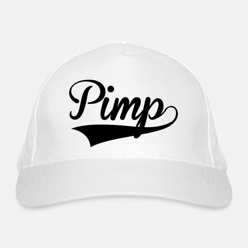 pimp retro college baseball style logo Organic Baseball Cap