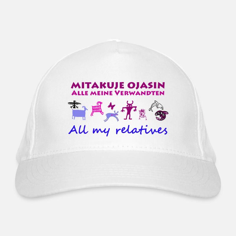 all my relatives animals indians Organic Baseball Cap
