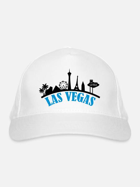 las_vegas_002 - Bio-Baseballkappe - Weiß - Vorne