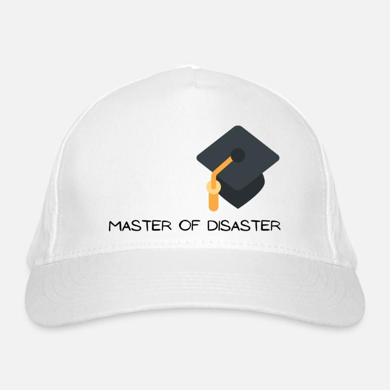 Master of Disaster mit Graduierungshut Bio-Baseballkappe