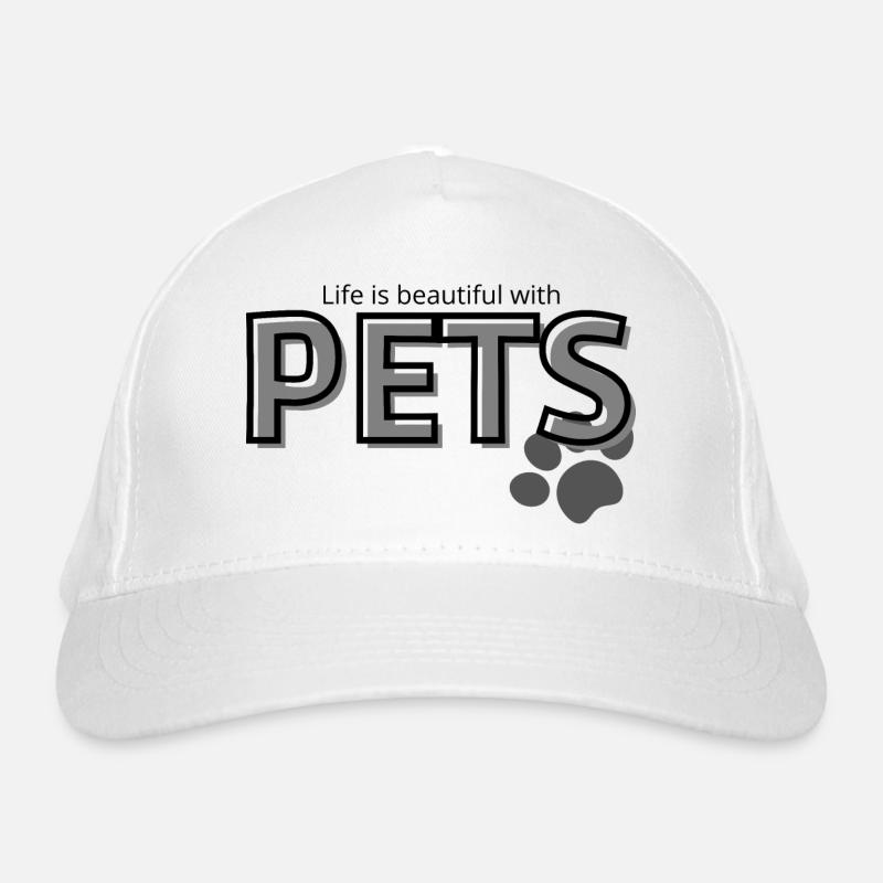 Pets: live is beautiful with Pets Bio-Baseballkappe
