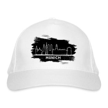 Skyline München - Bio-Baseballkappe - Weiß - Vorne