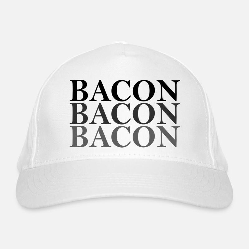 BACON 3mal Bio-Baseballkappe