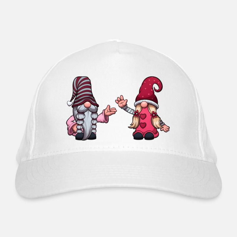 Süße Valentinstag-Zwerge Bio-Baseballkappe