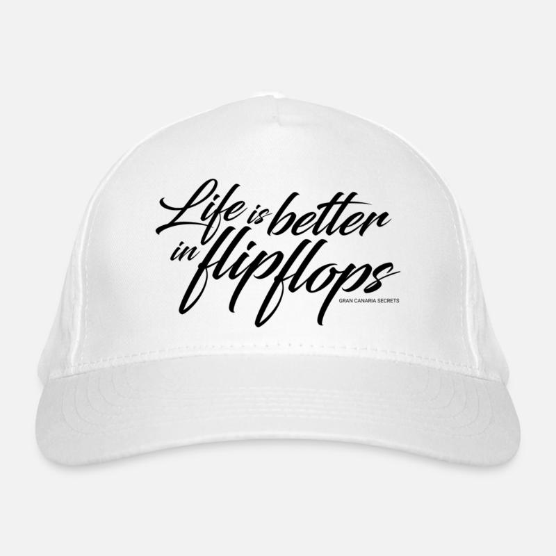 Life is better in flip flops Organic Baseball Cap