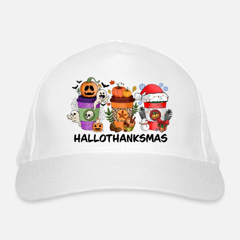 Happy Hallothanksmas Coffee Lover Bio-Baseballkappe
