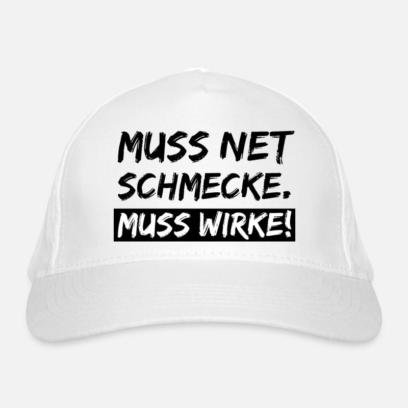 muss net schmecke Bio-Baseballkappe