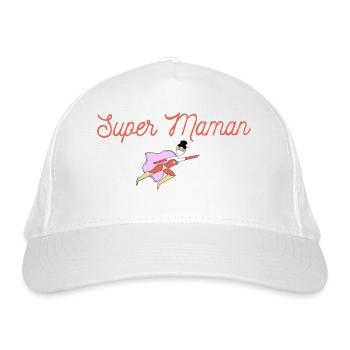 SUPER MAMAN - Casquette classique bio - blanc - Devant