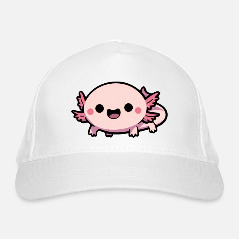 Cute Chibi Axolotl Organic Baseball Cap