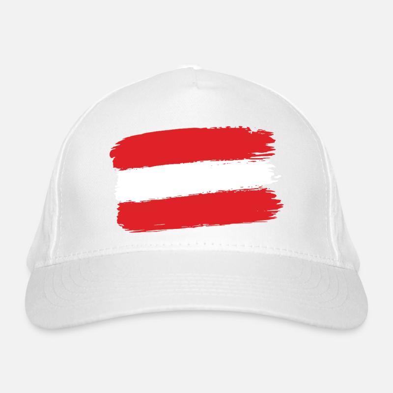 Austria Flag Brushstroke Austria Organic Baseball Cap
