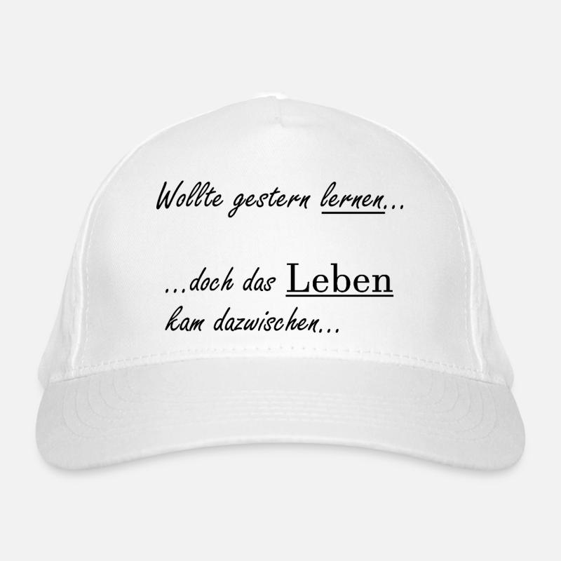 Unispruch "Wollte gestern lernen" Studenten Bio-Baseballkappe
