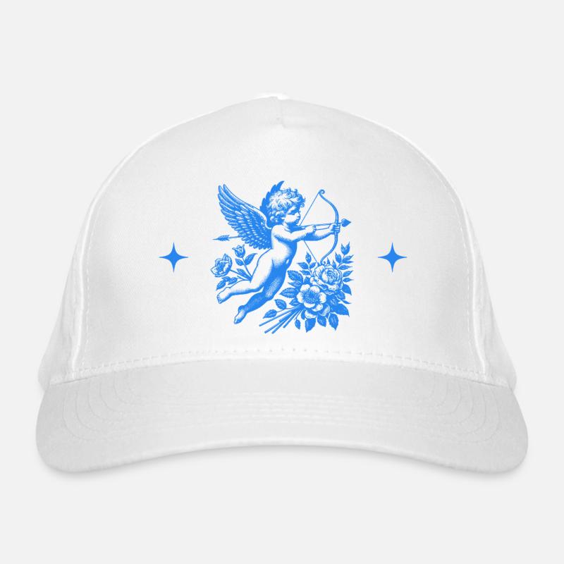 Blaue Blume Amor Bio-Baseballkappe