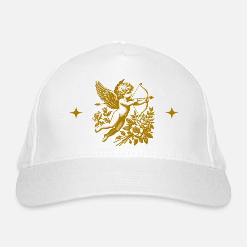 Cupid Doré et Fleurs Casquette classique bio