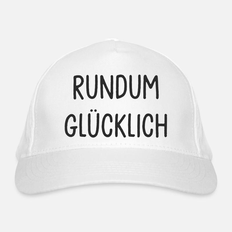 Rundum Glücklich Typo Bio-Baseballkappe