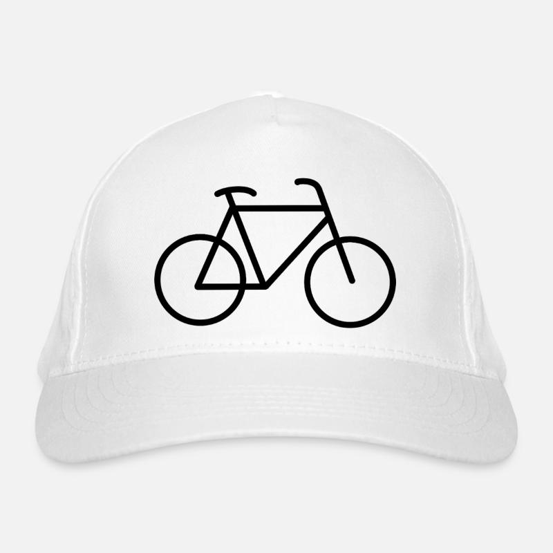 Bicycle Cycling Icon Black Organic Baseball Cap