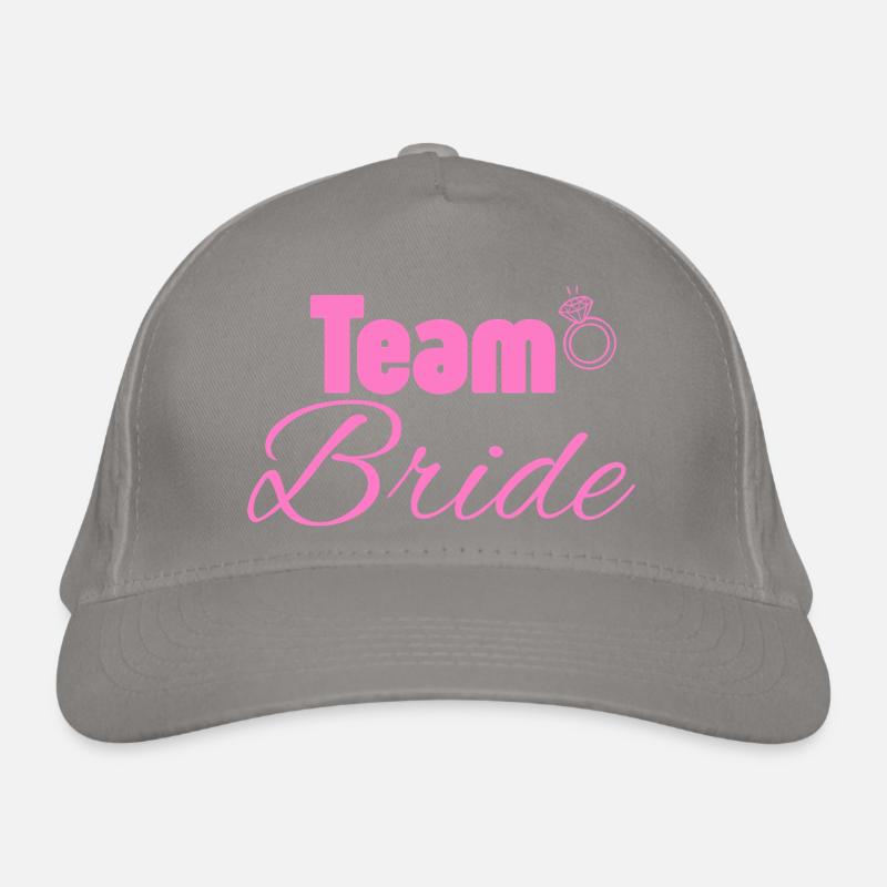 Team Bride: Pink Ring Logo Organic Baseball Cap