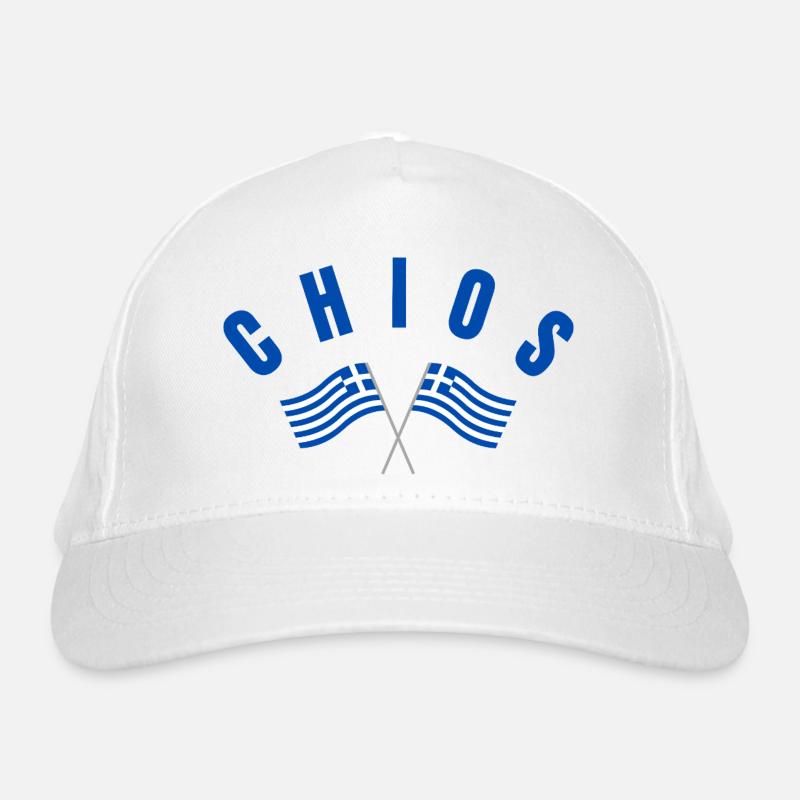 Chios-kreuzte griechische Flaggen Bio-Baseballkappe