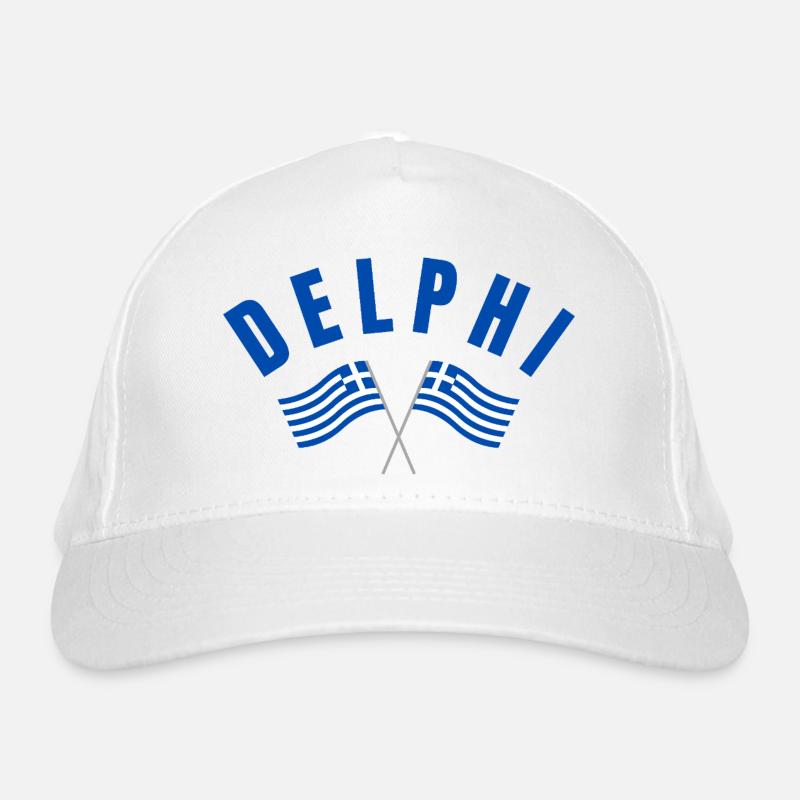 Drapeaux jumeaux grecs de Delphes Casquette classique bio