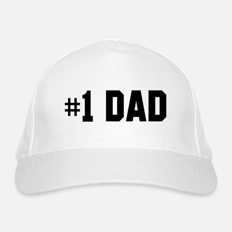 Number One Dad - Organic Baseball Cap - white