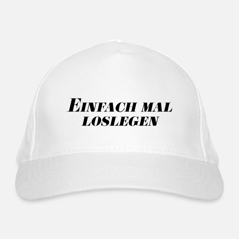 Einfach mal loslegen Bio-Baseballkappe
