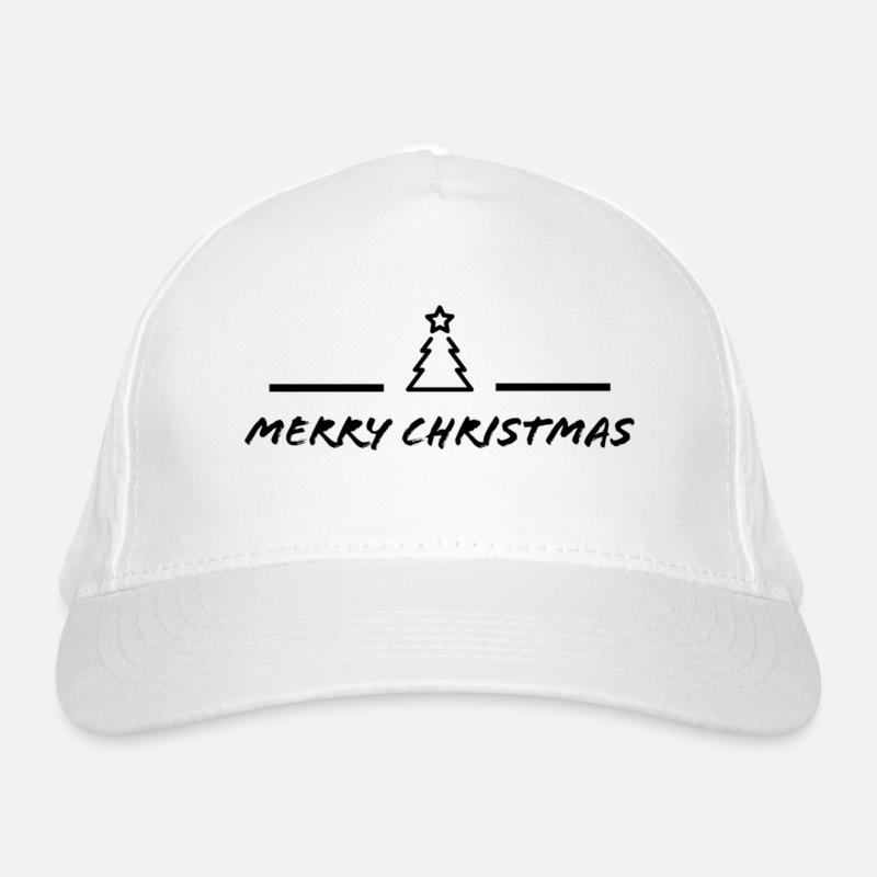 Merry Christmas logo black Organic Baseball Cap