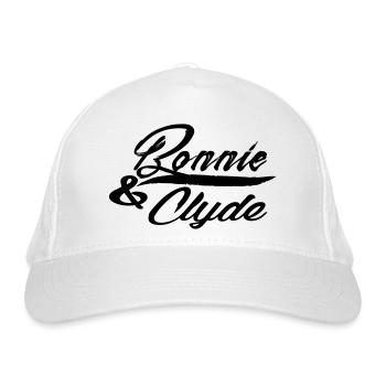 bonnie und clyde - Bio-Baseballkappe - Weiß - Vorne