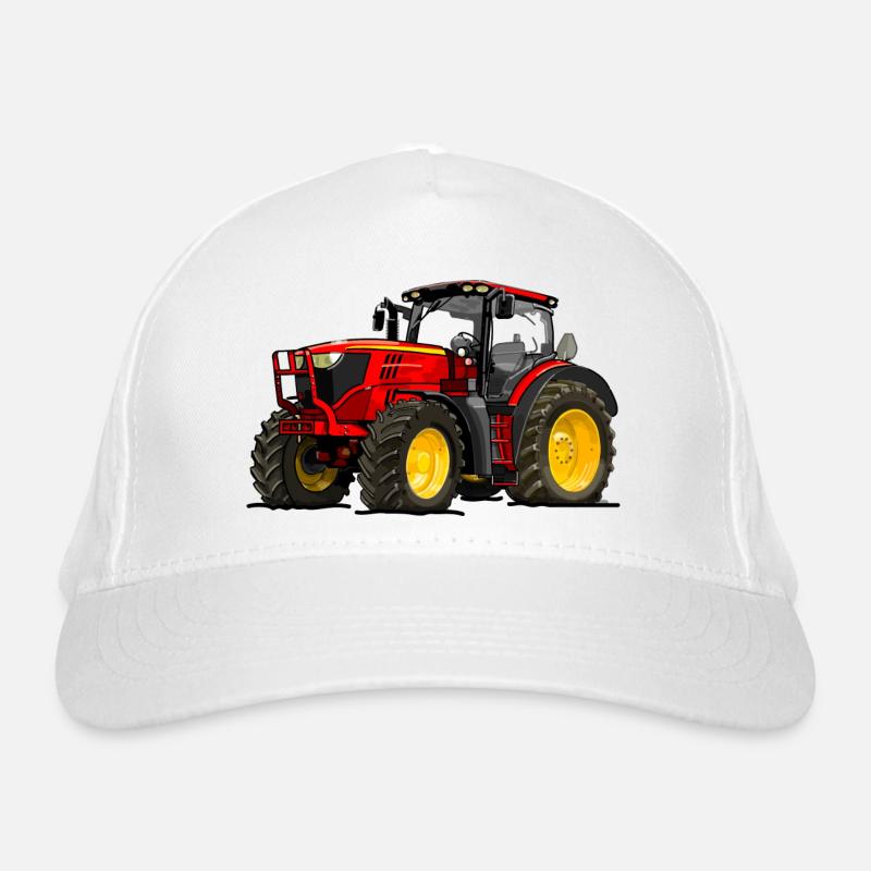 Tractor red Organic Baseball Cap