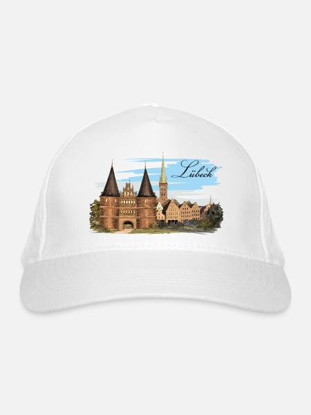 Lübeck - Bio-Baseballkappe - Weiß