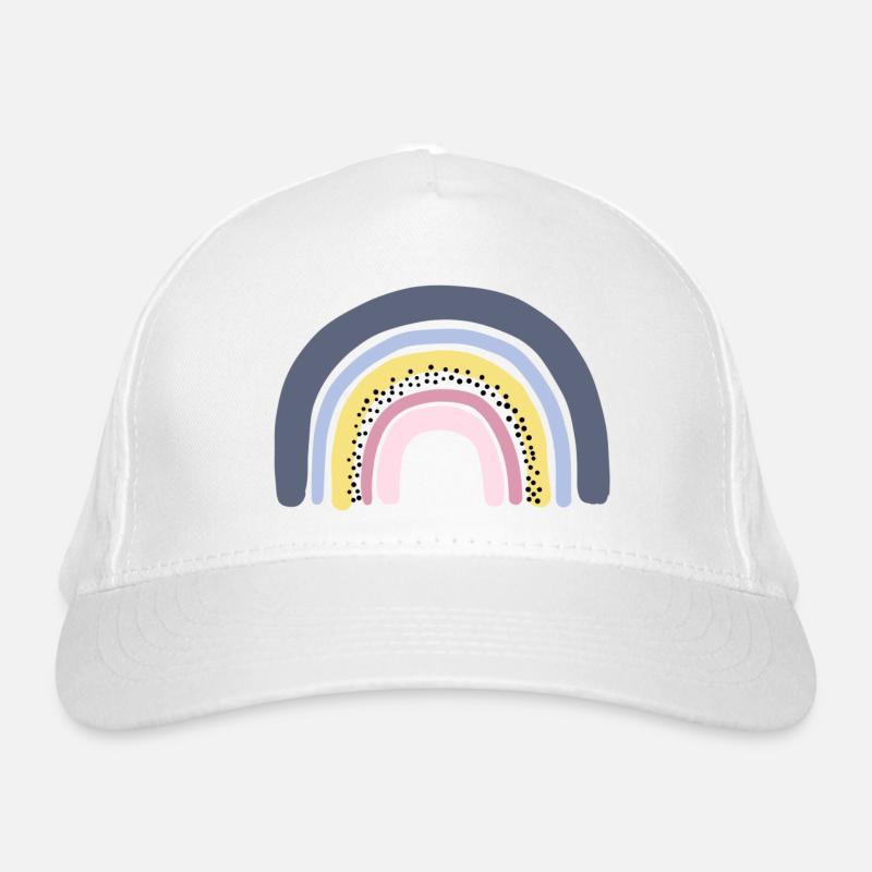 Regenbogen pastell Bio-Baseballkappe