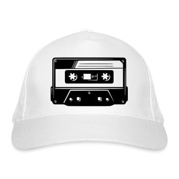 Kassette - Bio-Baseballkappe - Weiß - Vorne