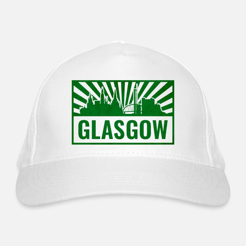 Impression sérigraphique de la Skyline de Glasgow Casquette classique bio