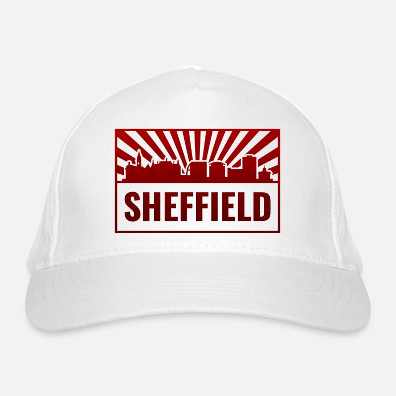 Sheffield Skyline Rot Neon Bio-Baseballkappe