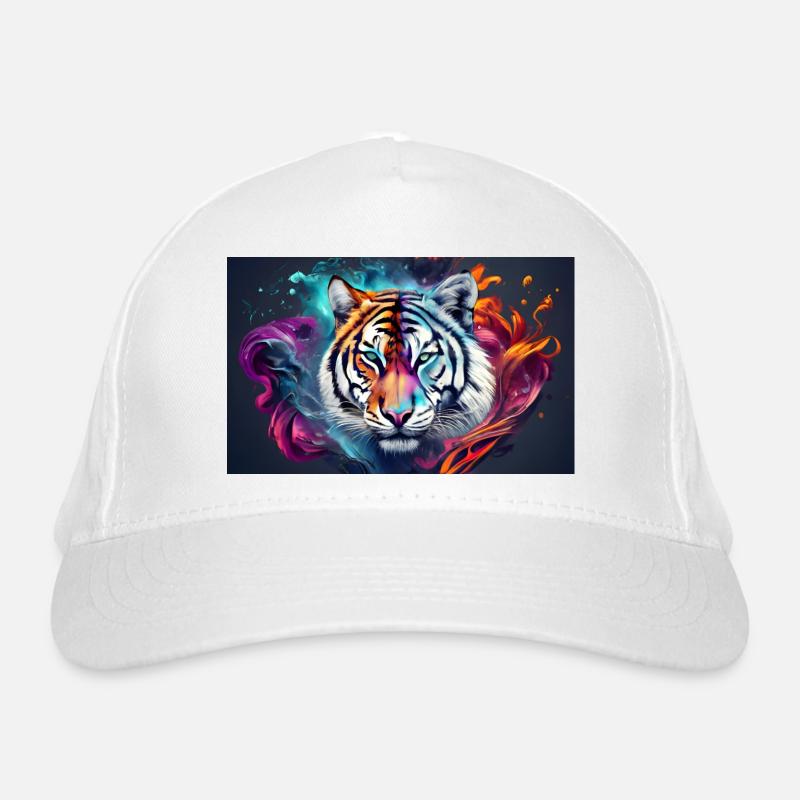 bunter Tiger Bio-Baseballkappe