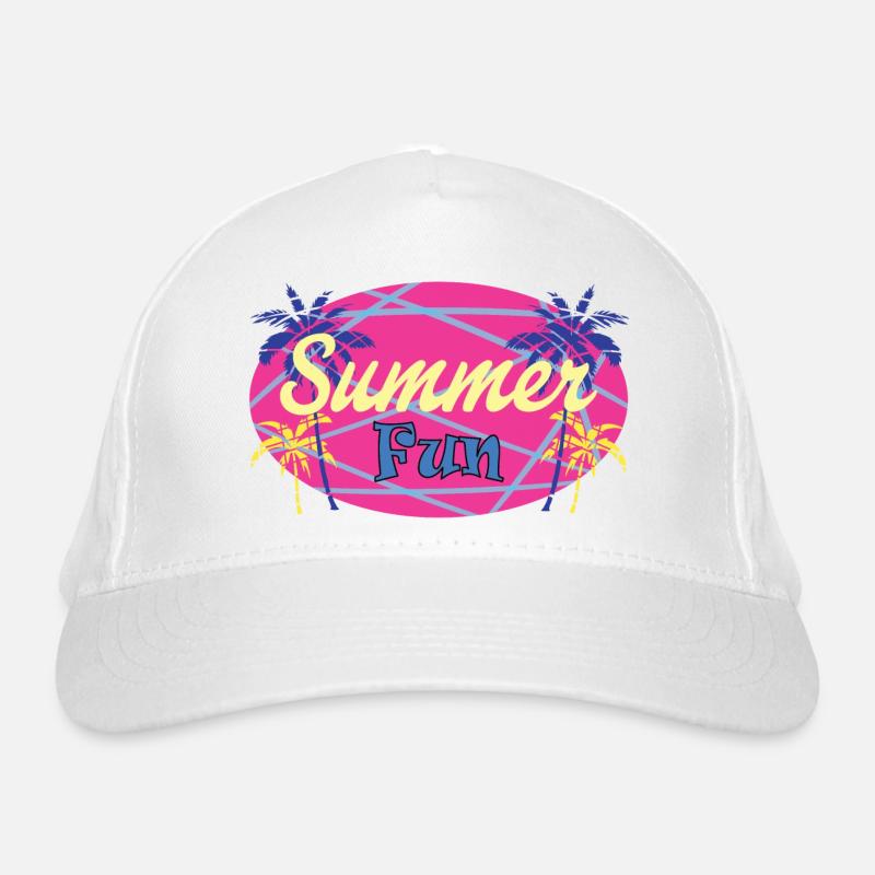 SUMMER FUN WITH PALM TREES Organic Baseball Cap