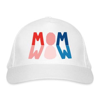 MOM=WOW - Organic Baseball Cap - white - Front